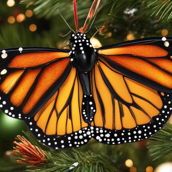 Monarch Butterfly Christmas Ornament | Festive Decor