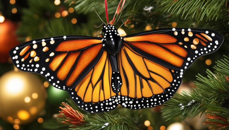 Monarch Butterfly Christmas Ornament | Festive Decor