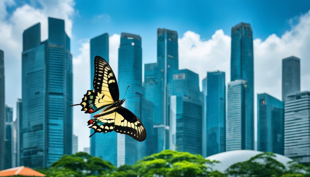Papilio demoleus in urban Singapore