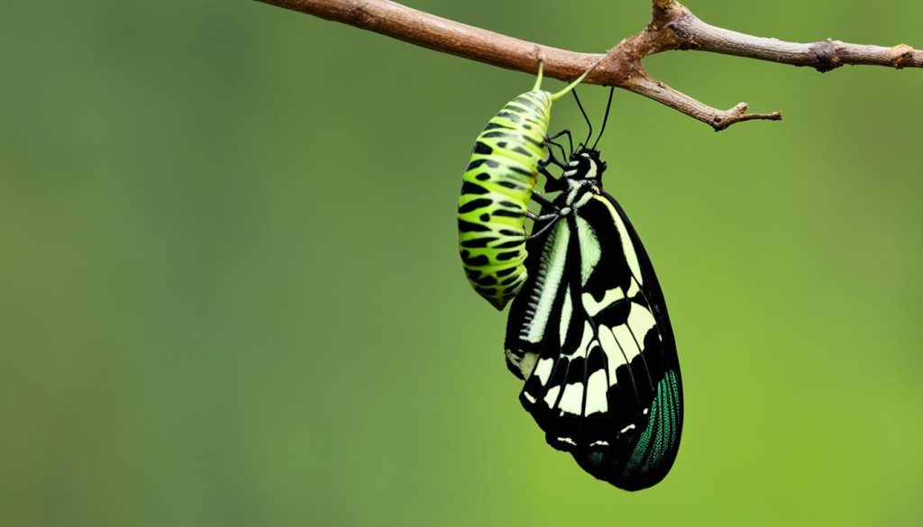 Papilio demoleus pupa