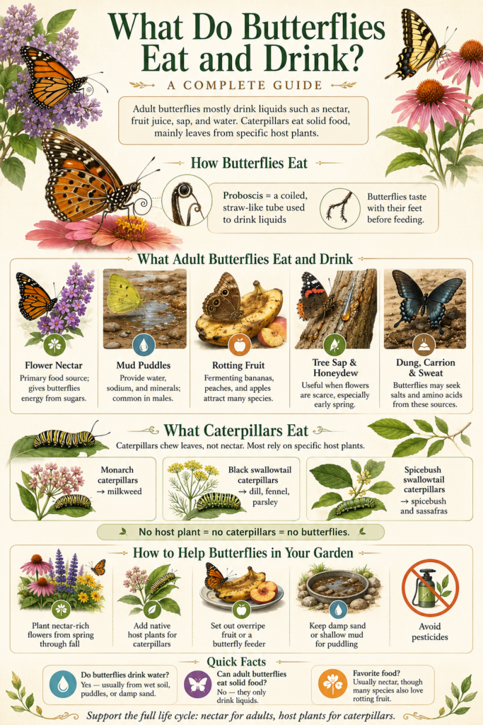What Do Butterflies Eat and Drink