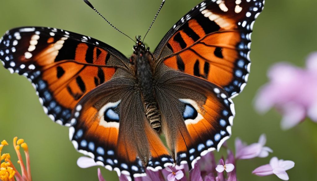 Butterfly feeding behavior