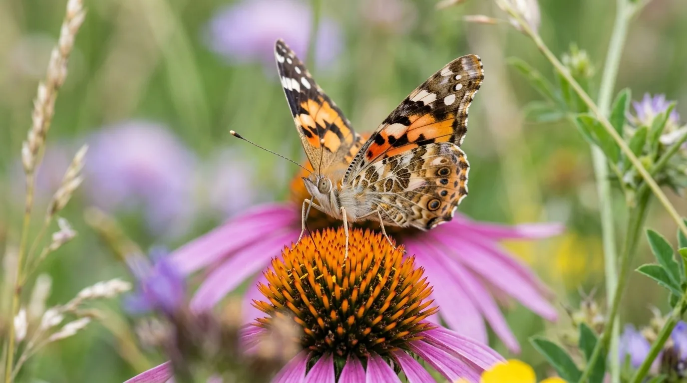 Detail view of Free Butterfly Coloring Sheet: Educational Fun for Kids