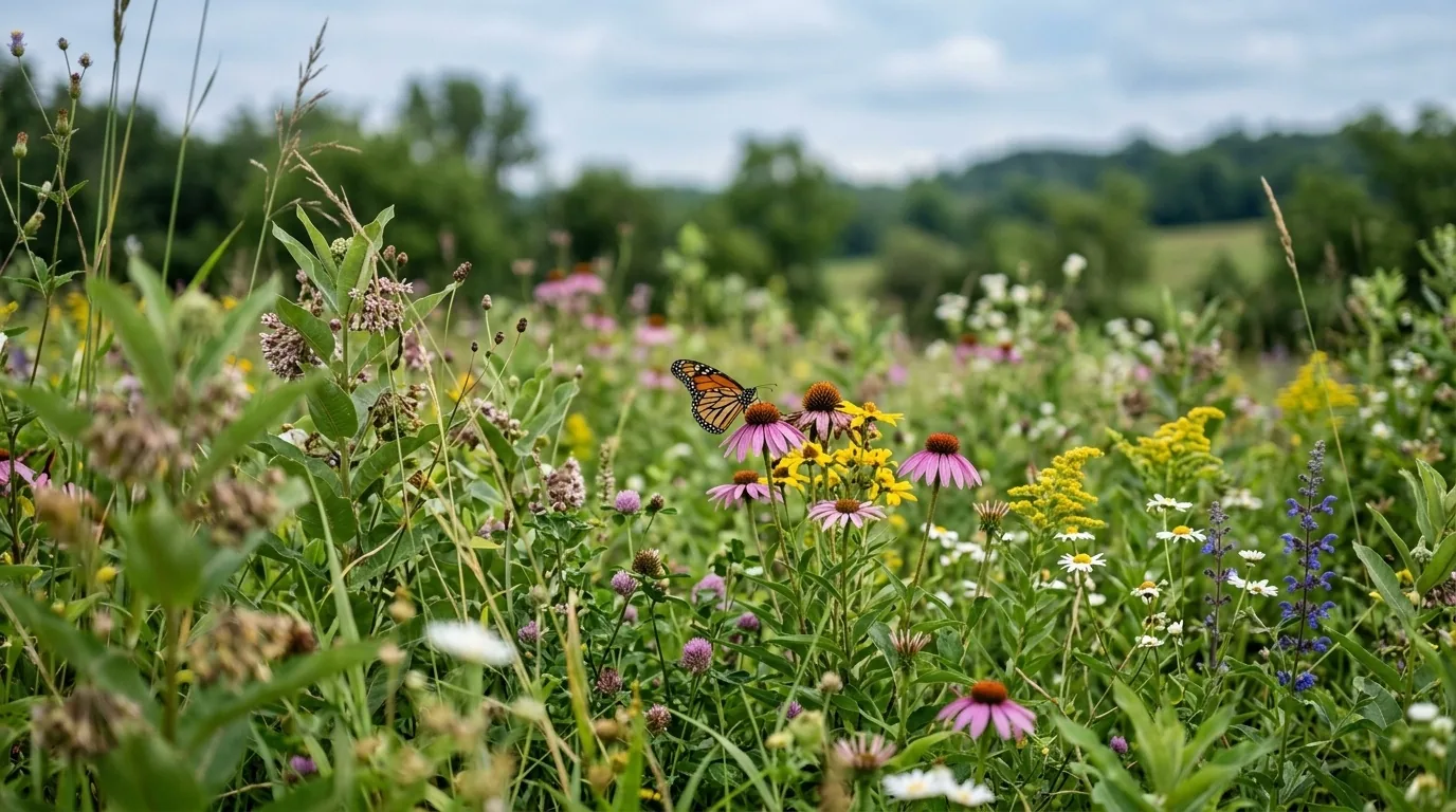 Habitat context for Free Butterfly Coloring Sheet: Educational Fun for Kids