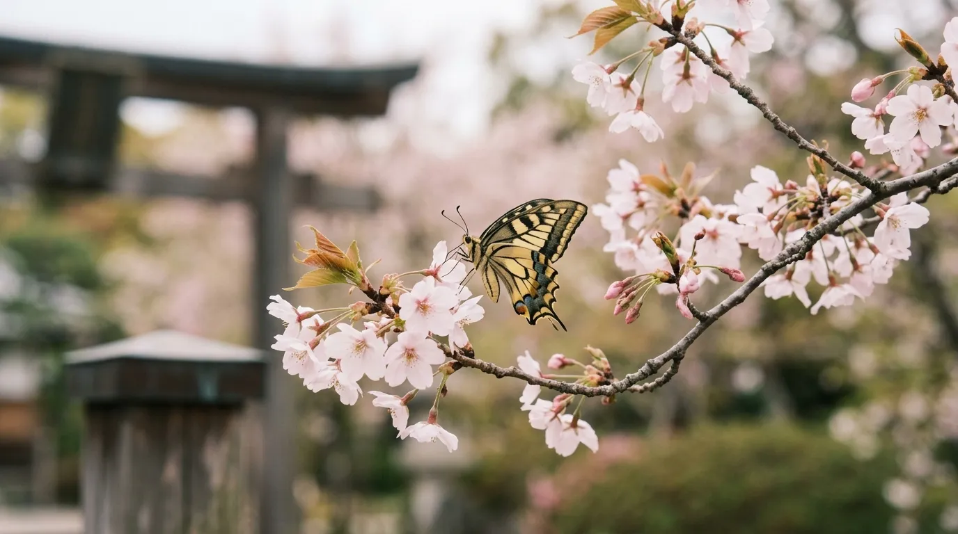 Japanese-style swallowtail butterfly design inspired by traditional kamon family crest art
