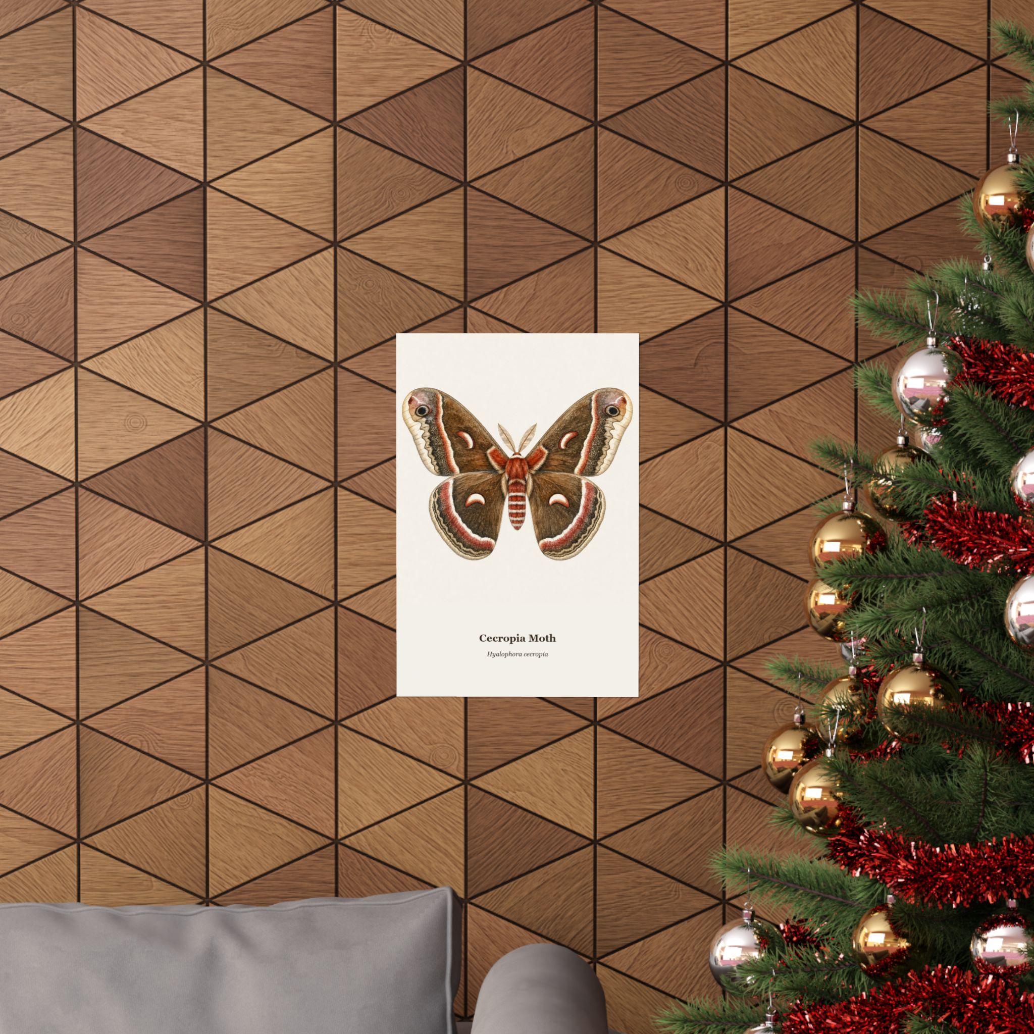 Cecropia Moth Watercolor Print - Image 4